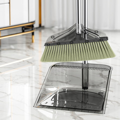 PET透明掃帚簸箕組合套裝 家用輕奢軟毛掃帚 衛生間不粘頭髮掃把
