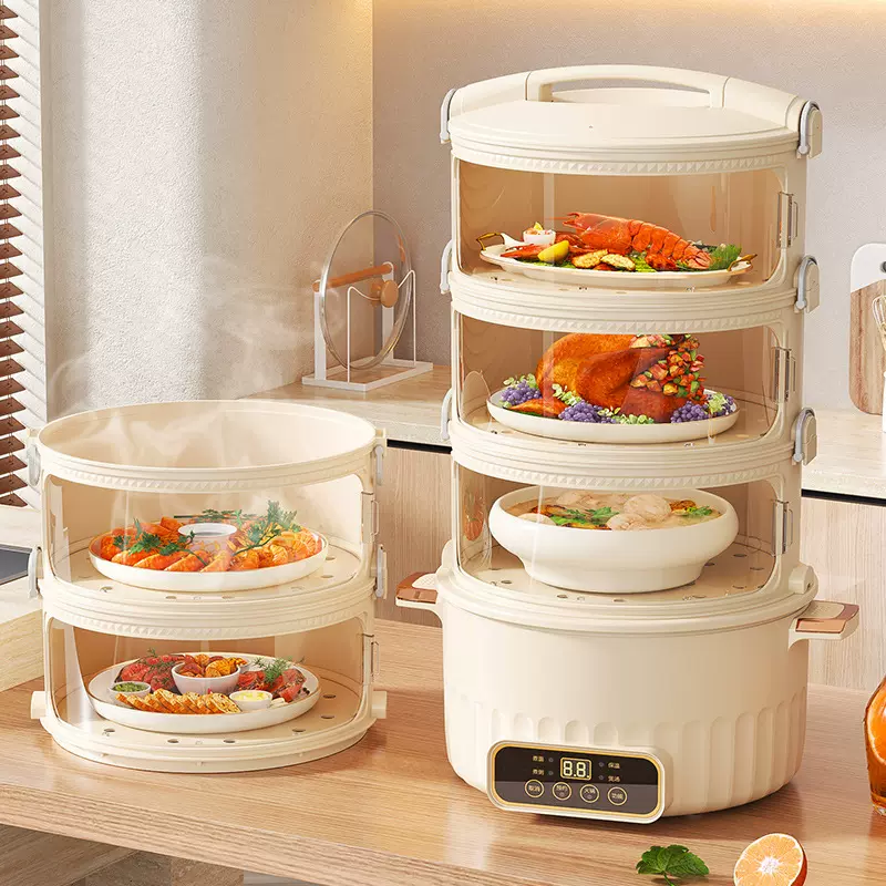 超长保温菜罩多层家用餐桌罩子可电加热智能盖菜罩饭菜保温罩神器