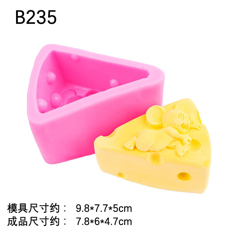 Triángulo queso ratón oso pastel queso forma silicona molde hecho a mano mousse pastel pudín postre molde
