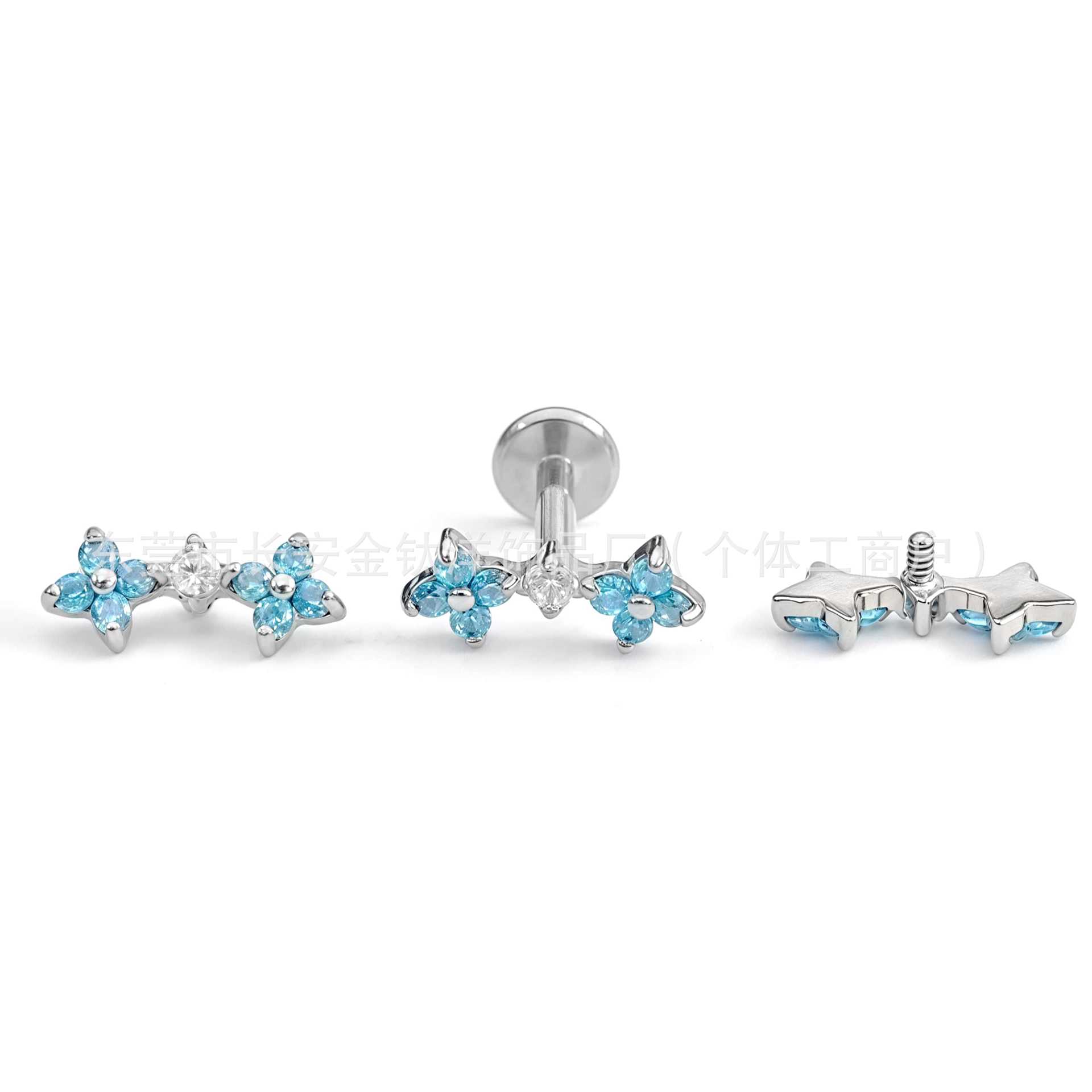 Labret piercing jewelry detail image