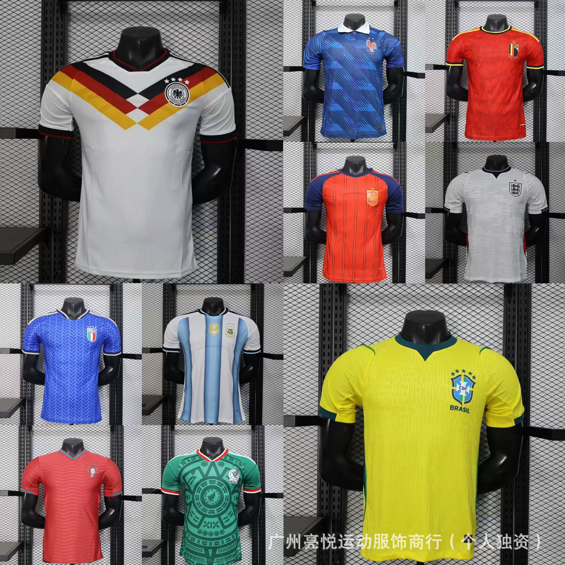 2627 Camiseta de jugadores de la Copa del Mundo Argentina Italia Alemania Inglaterra Francia Portugal México