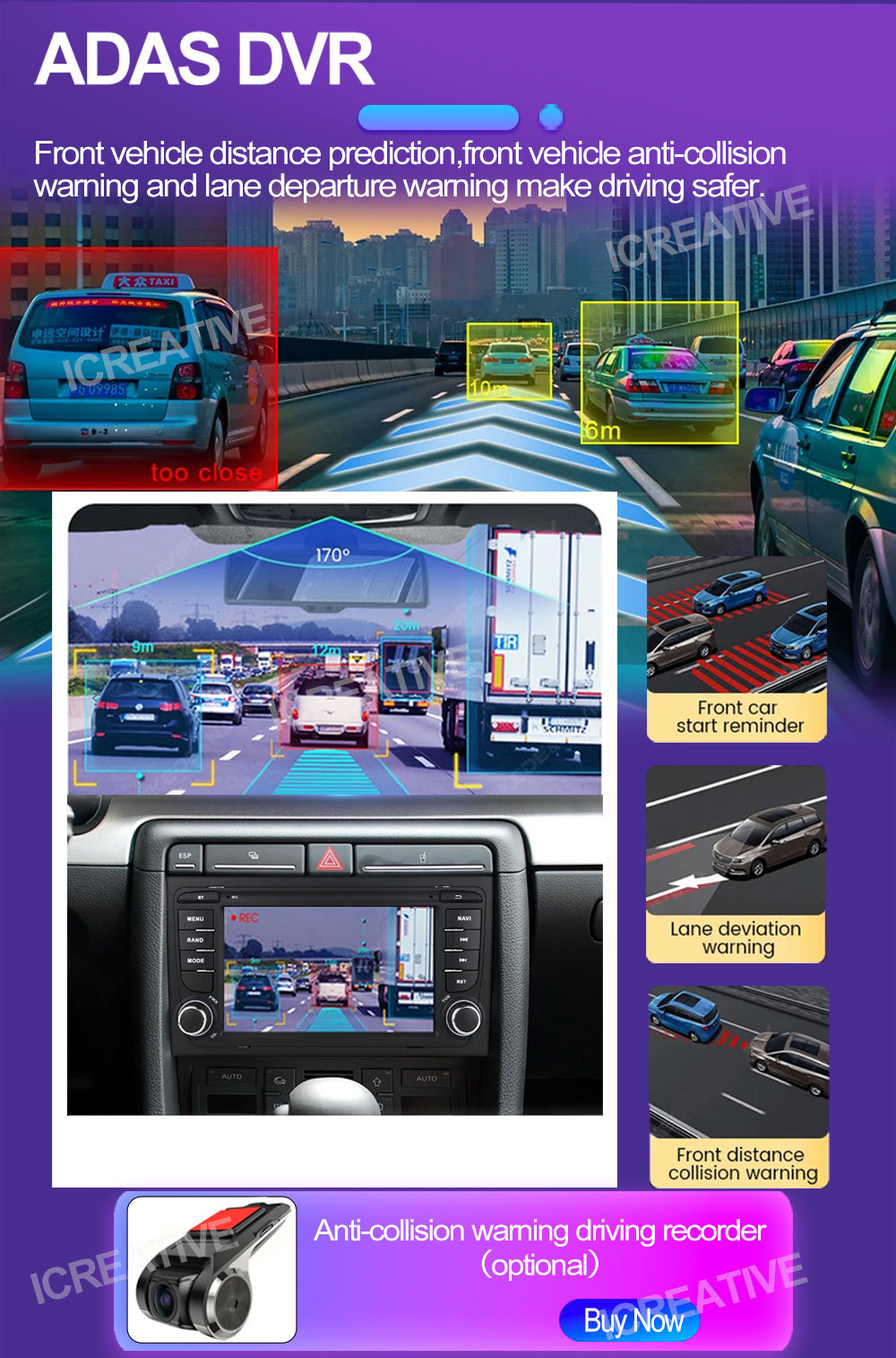 Suitable for 7inch Audi A4 Android Car Gps High-Definition Screen Mp5 Bluetooth Navigation All-In-One Carplay