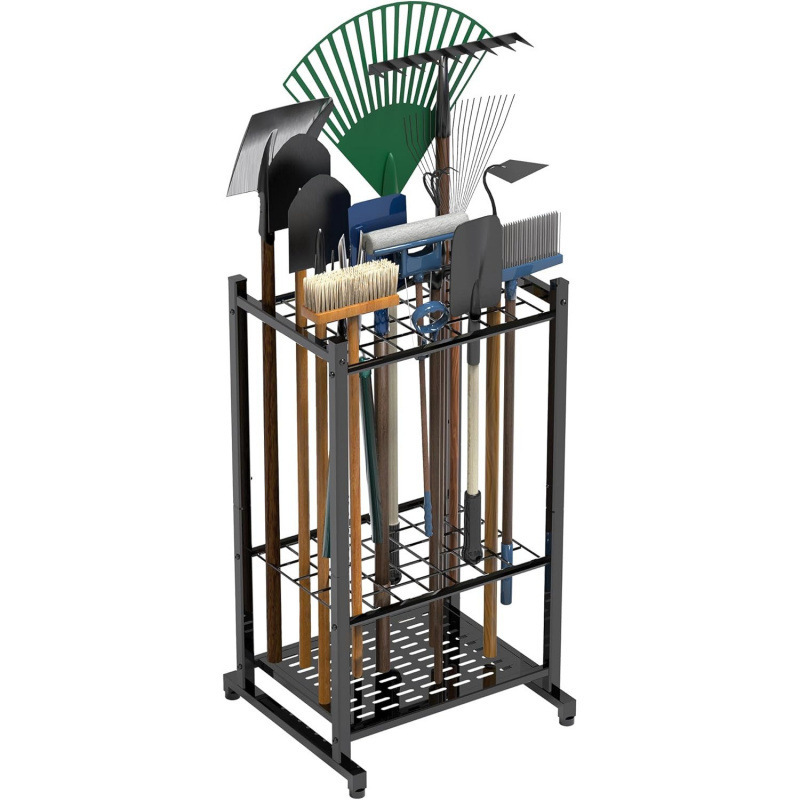 Cross-Border Heavy-Duty Garden Tool Tower Rack, Suitable for Garages, Sheds, and Outdoor Use, with Large Capacity to Store 35 Long-Handled Tools Cross-Border Heavy-Duty Garden Tool Tower Rack, Suitable for Garages, Sheds, and Outdoor Use, with Large Capacity to Store 35 Long-Handled Tools