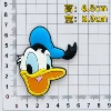Donald Duck head (height 6.8*width 5.9)