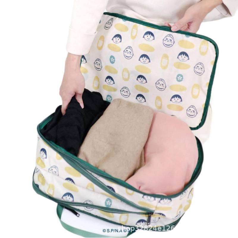 Nuevo estilo japonés de cereza pequeña bola bolsas de equipaje de dibujos animados de viaje ropa de gran capacidad bolsa de mano de almacenamiento portátil