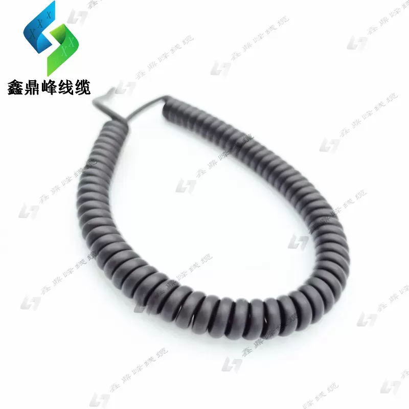 螺旋电缆弹簧线TPU/PUR/PU柔韧性弹力伸缩线信号数据传输线高柔性