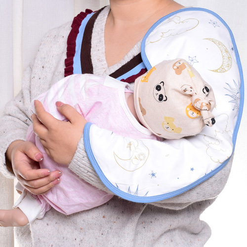 Newborn baby spitting towel, shoulder pad, saliva towel, U-shaped bib, folding triangle towel, baby large bib