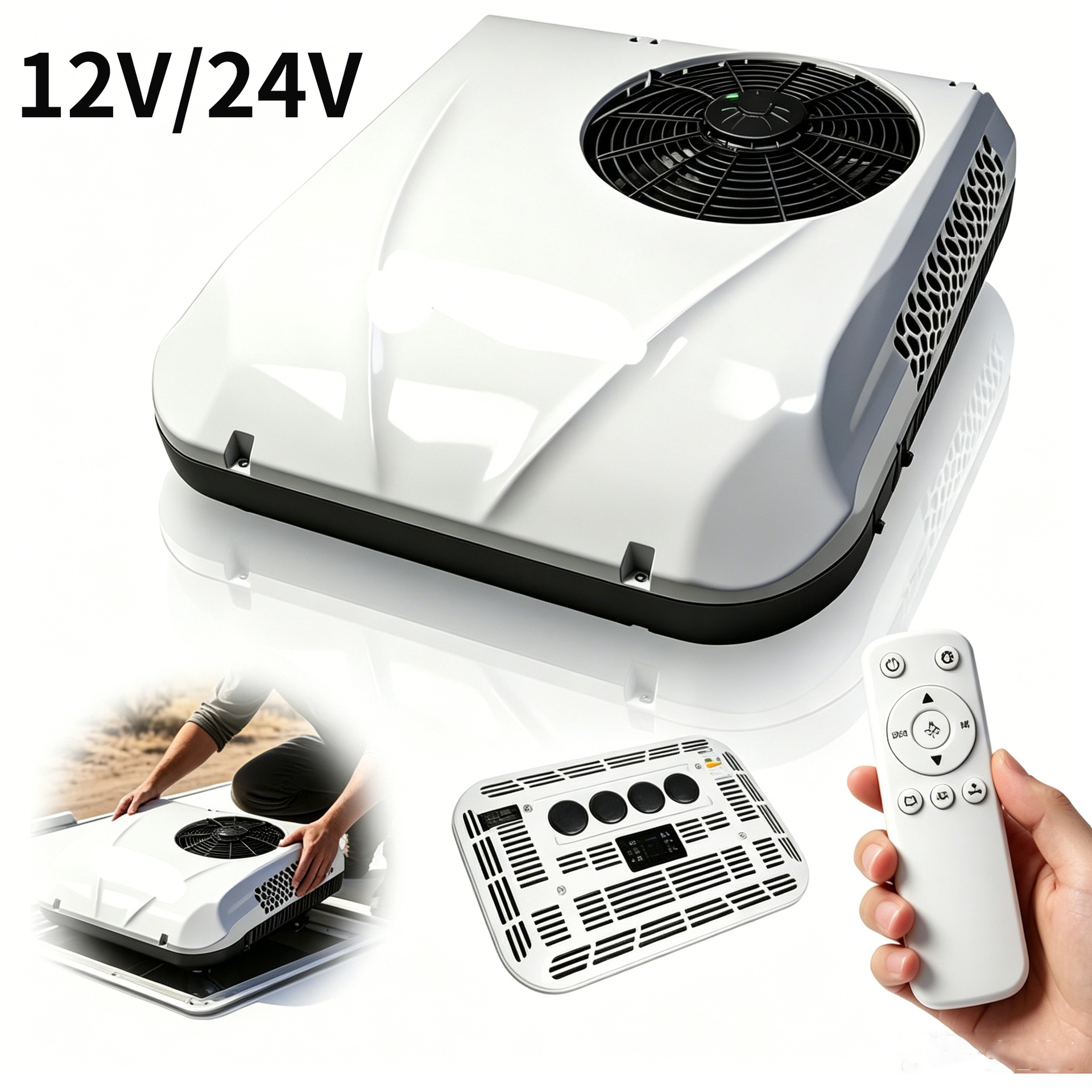 Parking Air Conditioner 12V24V for Trucks, Light Trucks, Rvs, Electric Three-Wheeled and Four-Wheeled Vehicles, Inverter Car-Mounted Rooftop Integrated Unit, Cooling and Heating
