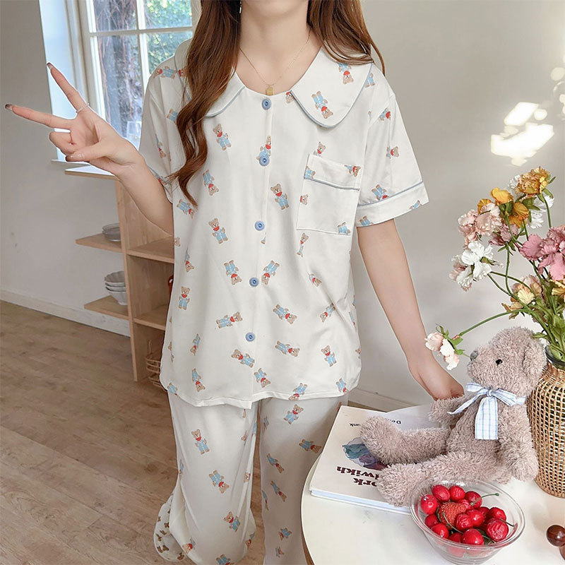 D.M-201 Short long internship little bear cardigan