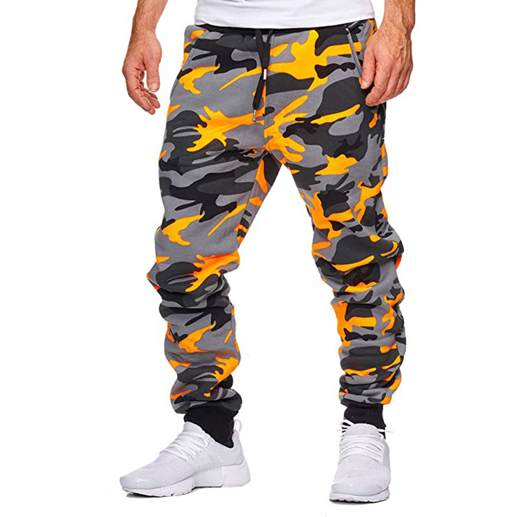 Cross Mirror New Autumn Winter Hot Sale Men's Casual Camouflage Mid Rise High Stretch Printed Stretch Fabric Spot Sports Jogging Bottoms_voghion.com