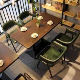 咖啡厅桌椅组合主题西餐厅酒吧清吧桌椅甜品奶茶店小吃店卡座沙发