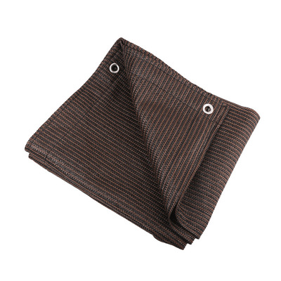 咖啡色遮阳网防晒网包边打孔现货全量大可定制价优 跨境货源