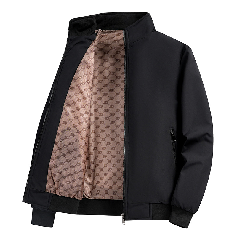 M-8XL plus fat talla grande chaqueta casual de cuello alto de nuevo estilo para hombre otoño e invierno moda salvaje chaqueta suelta fábrica