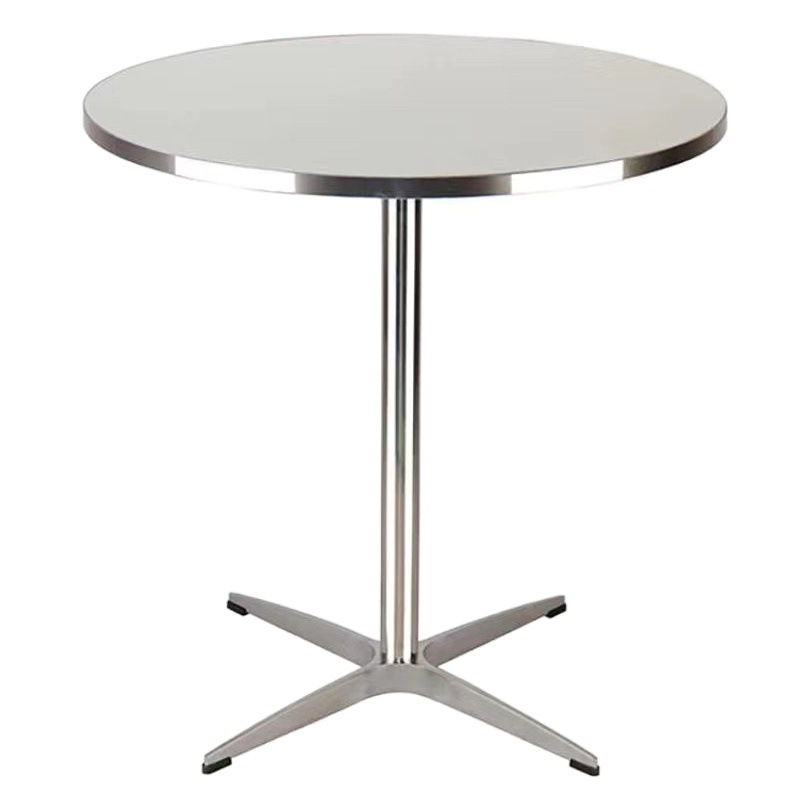 Export Eames Silver Edge Dining Table Modern Simple South Korea Round Small Apartment Cafe Restaurant Middle Ancient Desk