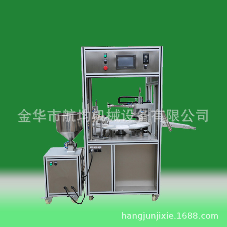 全自动三色气垫转盘灌装机灌装填充压内圈 彩妆化妆品机器设备