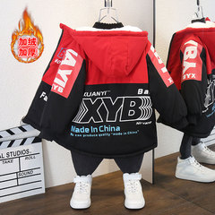 Children's College Outerwear with Fleece 2023 New Fall/Winter Style for Boys and Girls, Thick Upgraded Medium to Large Children's Top Fashion Winter Wear