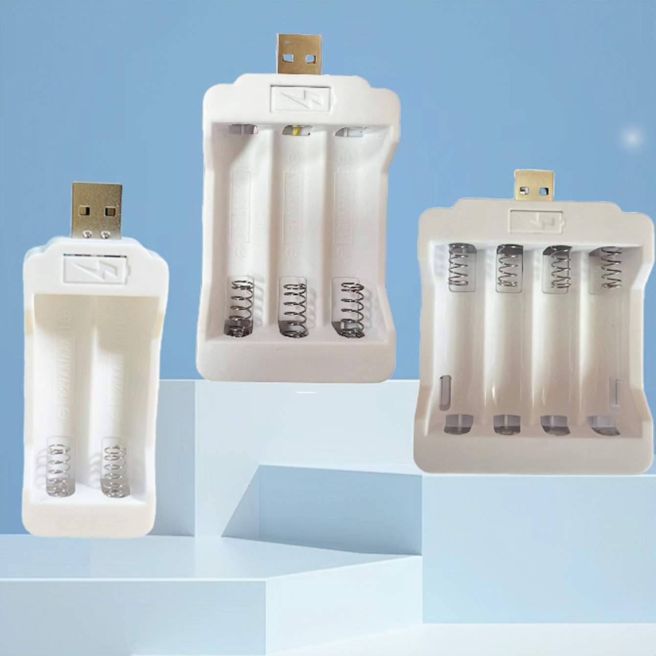 No. 5 No. 7 AA/AAA Ni-cd Ni-mh Battery Charger USB Charger Set Two Slots Three Seats 4 Slots Wholesale