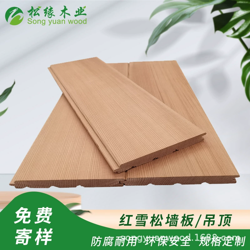 Панели для сауны из красного кедра, антикоррозийные, из массива дерева, для внутренней отделки потолка и стен, сырье для наружных работ, соединяемые панели, шумоизоляционные