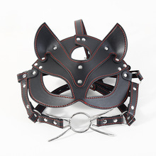 成人情趣半脸马具型眼罩口枷口塞面具调教训奴欧美口塞SM狐狸装扮