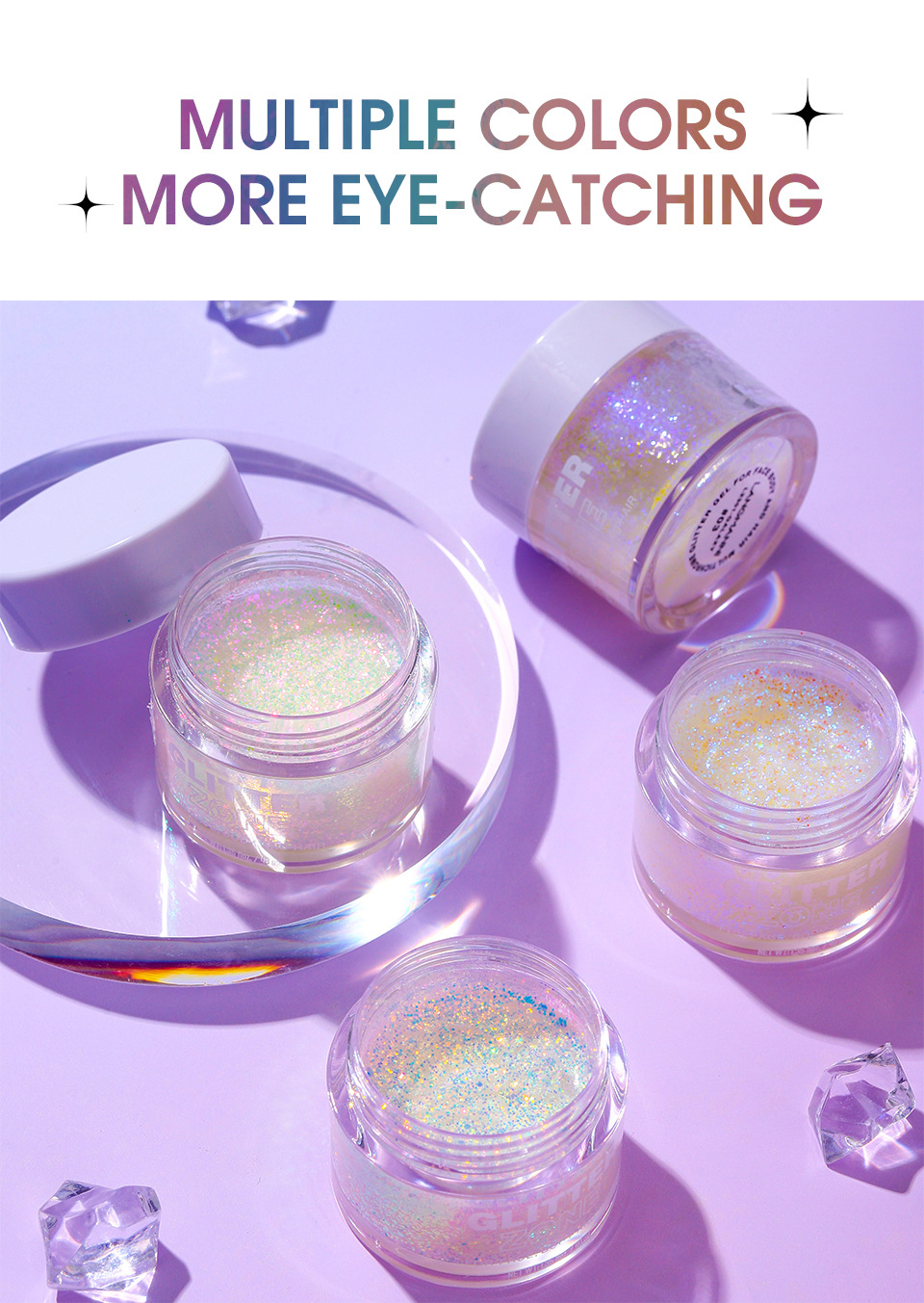 Langmanni 4-color Sparkling High-gloss Gel Liquid Eyeshadow, a multi-purpose iridesy gel for face and body Item Picture