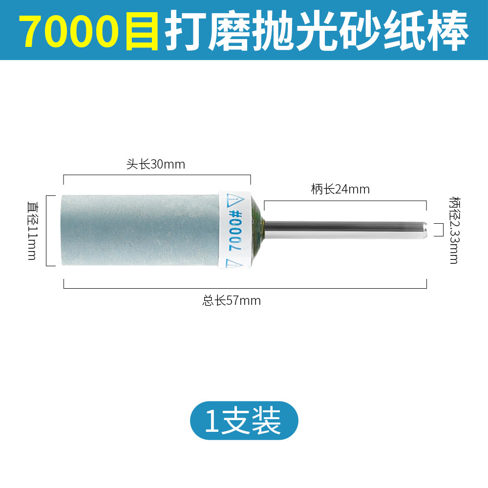 Varilla de papel de lija, madera, metal, jade, tallado en madera, nuez, cera de abejas 2.35, pulido y pulido, herramienta mágica, cabezal de rectificado especial