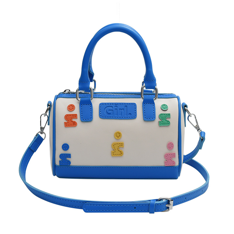 2024 spring new popular contrast color niche bag women's fashion all-match messenger bag casual portable pillow bag