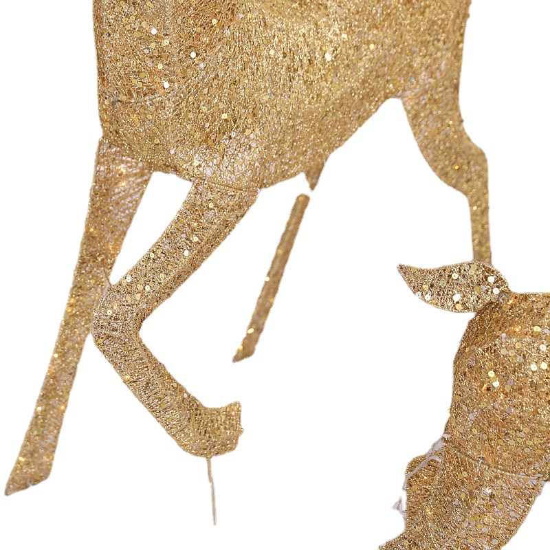 Navidad ciervos de hierro ciervos Navidad escena decoración carro árbol de Navidad decoración de la ventana de visualización al por mayor