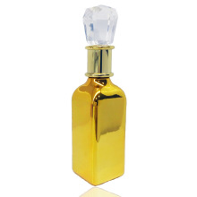 电镀多颜色方形香水玻璃瓶高白料高档香氛空瓶亚克力盖电化铝盖