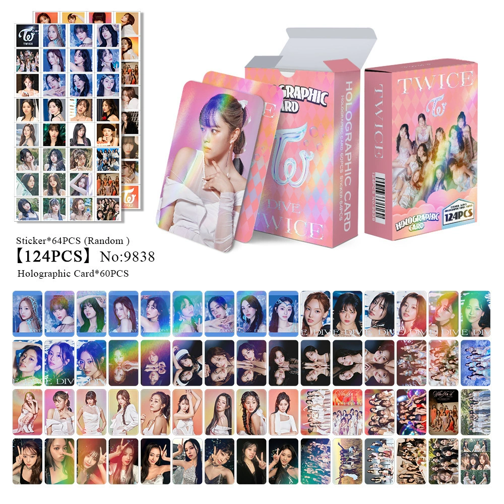 New Model Exclusively for Foreign Trade: 124 Holographic Cards, Total Chain Gidle Str Bptwice Celebrity Merchandise Lomo Small Cards