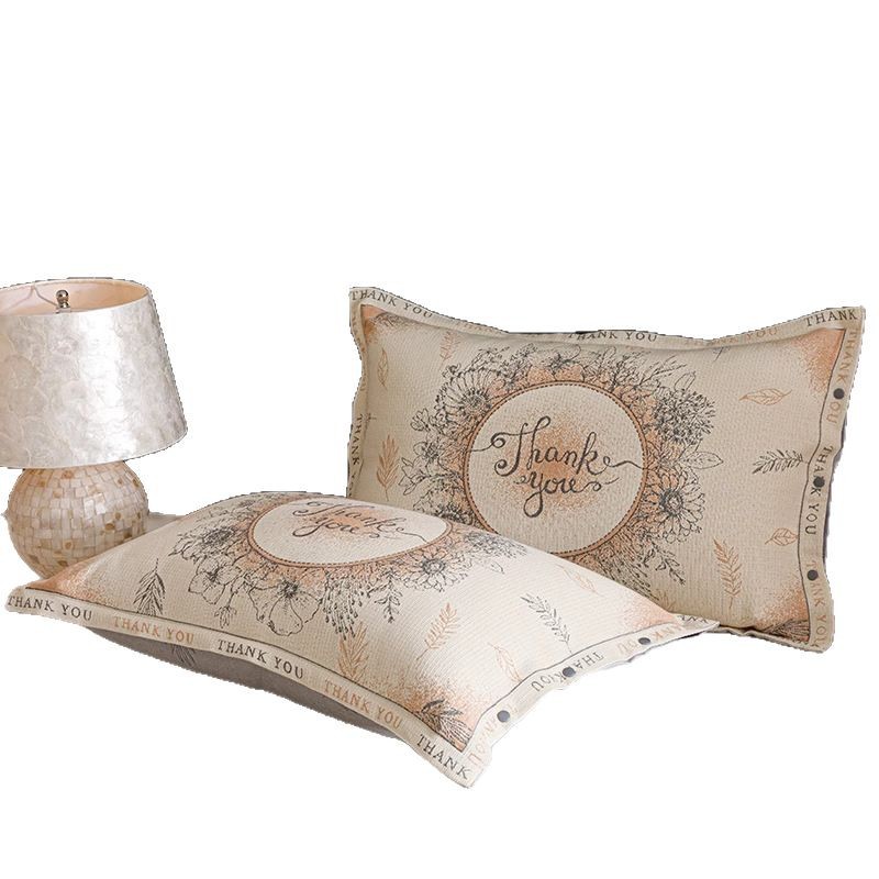 Fundas de almohada de algodón de gasa, un par de fundas de almohada de algodón de alta calidad para el hogar, un solo núcleo de almohada, una sola funda