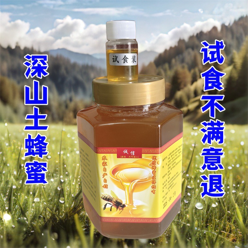 土真蜂蜜农家自产直供纯正天然荔枝蜜龙眼蜜冬蜜鸭脚木蜜广东花蜜
