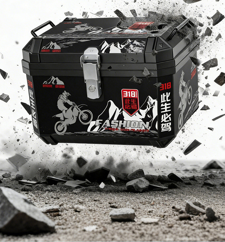 Large Capacity Motorcycle Electric Vehicle Trunk, Scooter Trunk, Luggage Box, Large Universal Extra-Large Trunk