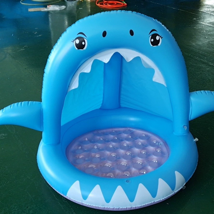 Маленький бассейн лужайки пляжа бассейна шарика океана фонтана акулы фонтана радуги ПВК фонтана желтой утки раздувной