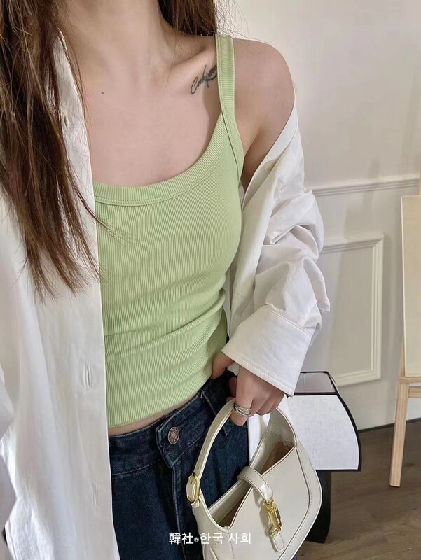Miao Anna~Easiest for Match All-In-One Camisole, Comfortable, Slim and Beautiful Back, Slimming Look Inner Top with Breast Pads Miao Anna~Easiest for Match All-In-One Camisole, Comfortable, Slim and Beautiful Back, Slimming Look Inner Top with Breast Pads