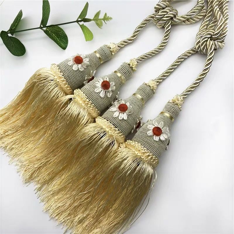Flower Ball tennis curtain small tie ball tie rope tie buckle decorative color tassel curtain decorative tie ball hanging accessories