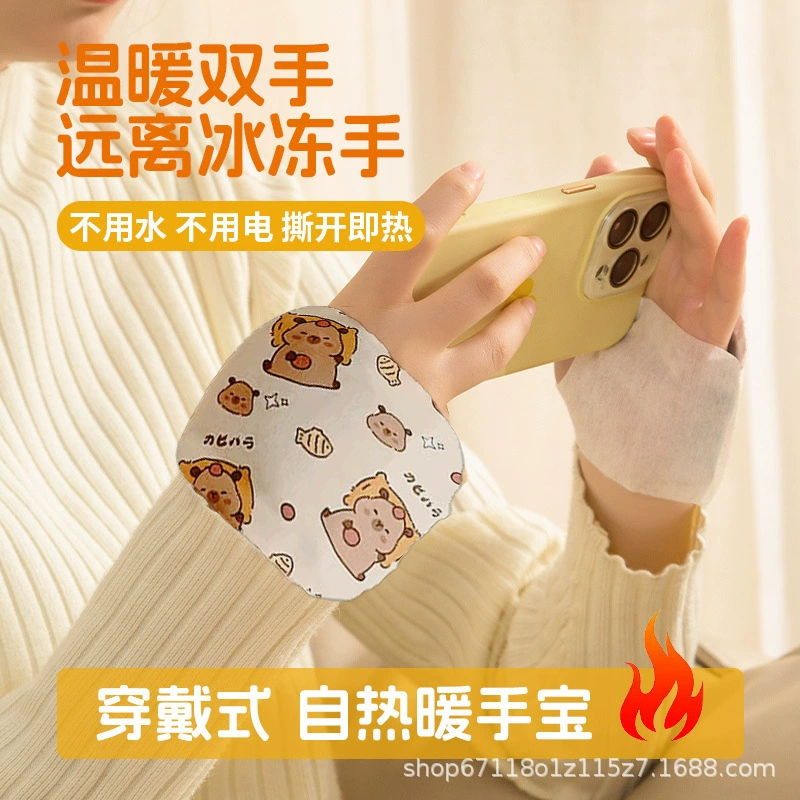 Мультяшная теплая ручная наклейка для зимних студентов