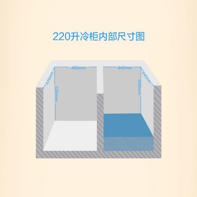 Midea/美的 BCD-220VM(E) Холодильник для дома и коммерческий морозильник двойной ящик, двойная температура морозильная камера, холодильная морозильная камера горизонтальный