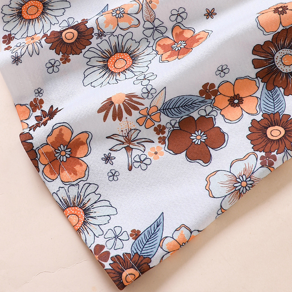 Vêtements pour enfants EW Nouveau produit pour filles Printemps et automne Robe imprimée Ensemble cardigan tricoté TZ828-C_voghion.com