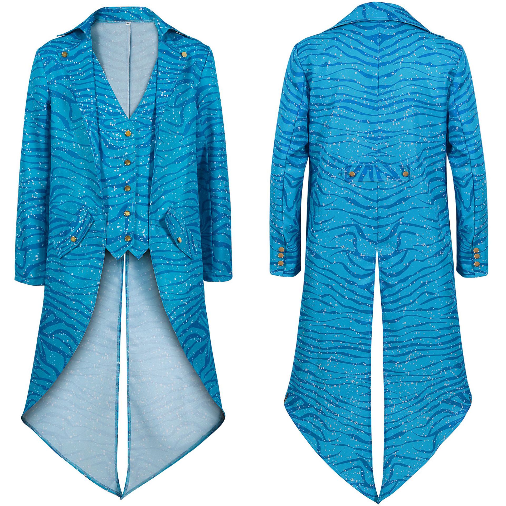 2023歐美亞馬遜萬聖節cos服阿凡達同款角色扮演3D數碼印花燕尾服