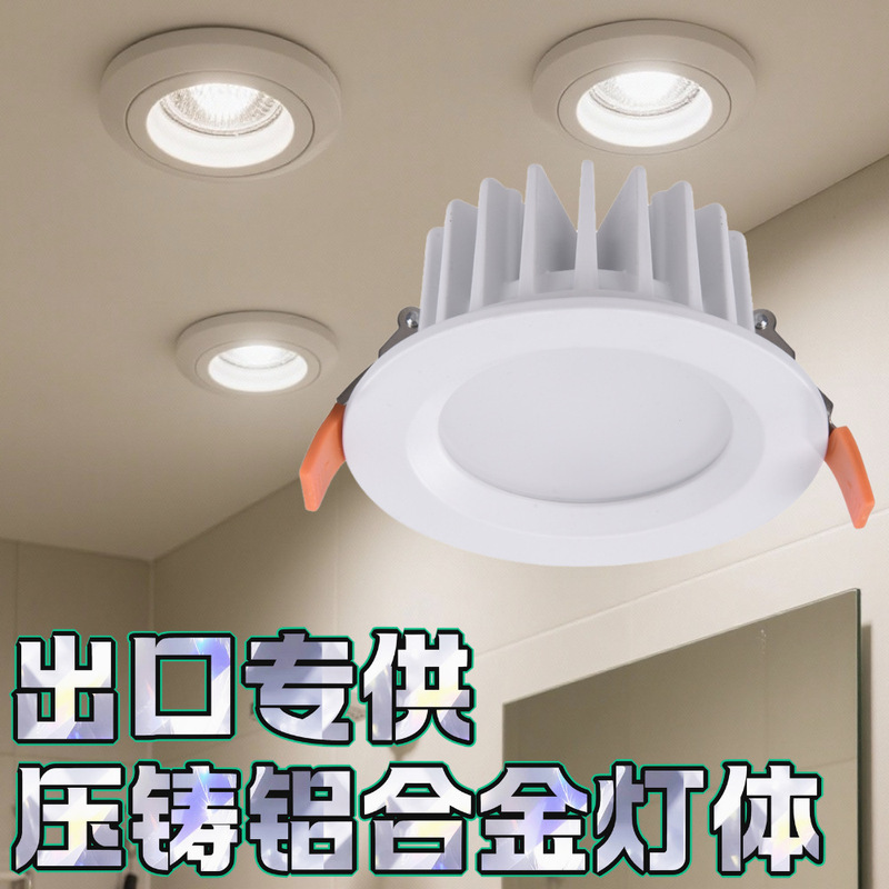 Export Supply High-End Hotel Bathroom 10W 2.5inch Embedded Patch Waterproof Downlight