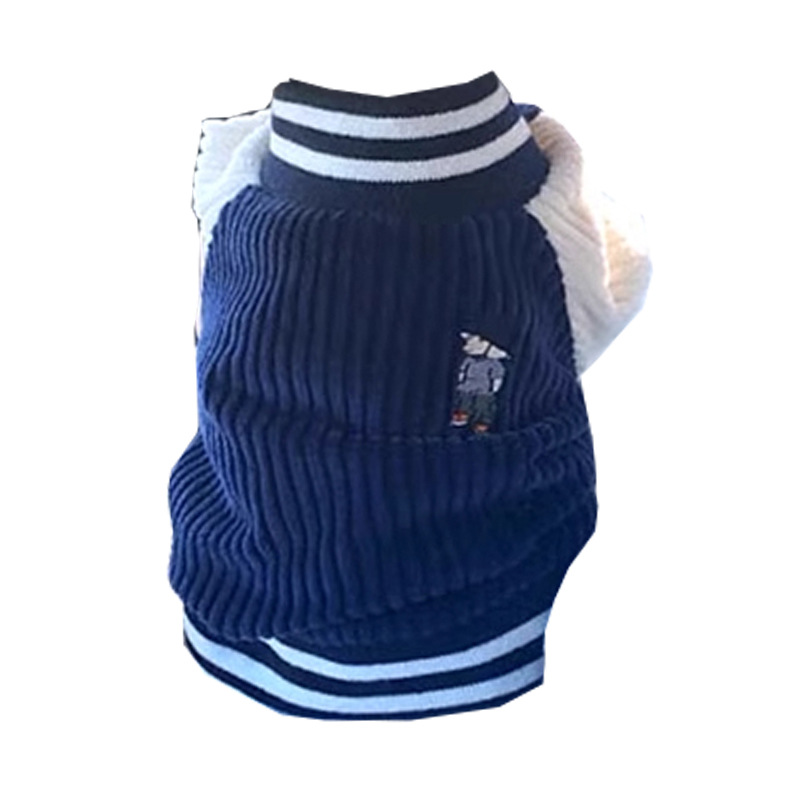 Otoño y invierno coreano con sombrero perro bordado de cordillera perro chaqueta de béisbol gato chaqueta de béisbol ropa de perro