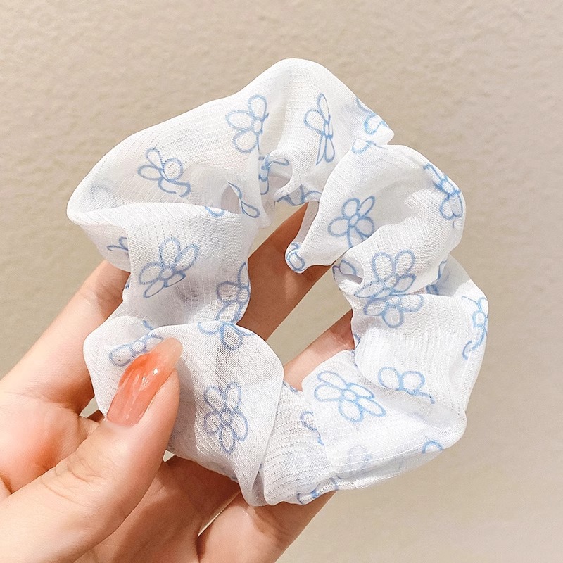 Anillo para el cabello del intestino grueso Mori Cuerda para el cabello de la cola de caballo femenina Albóndigas de sentido avanzado Cuerda para la cabeza Apuntar la cabeza Flor para el cabello Almohos elásticos Almohos para el cabello