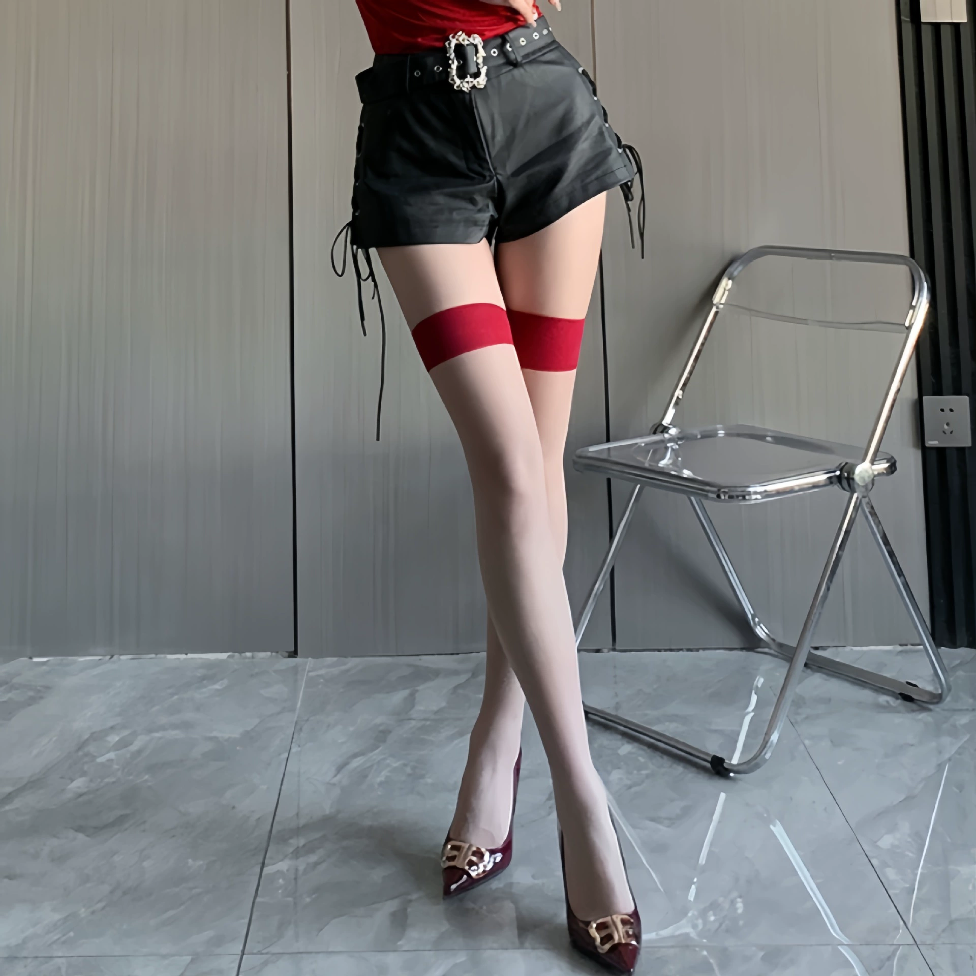 Wire, retro sexy ultra thin base tights, internet celebrity