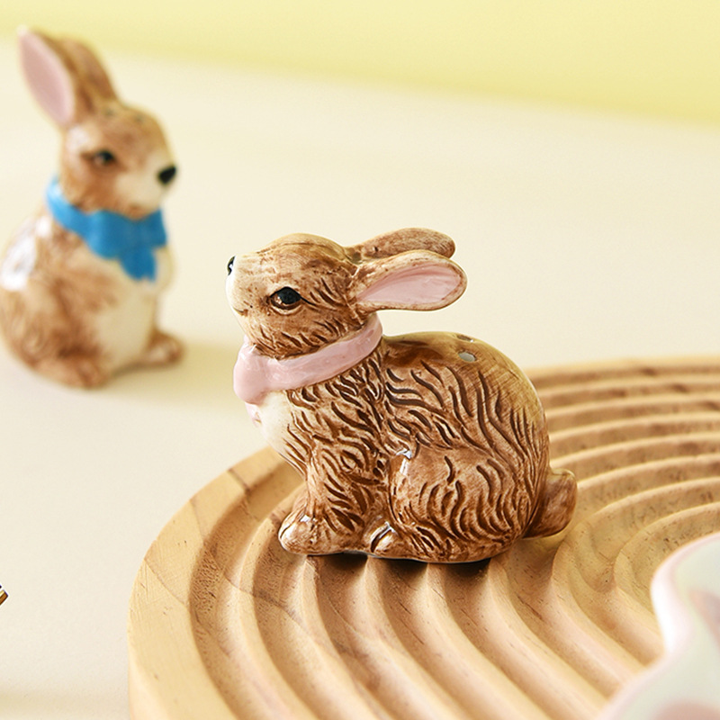 Cerámica de Pascua dibujos animados conejos adorables animales domésticos botellas de sabor giacas nuevos productos de preventa