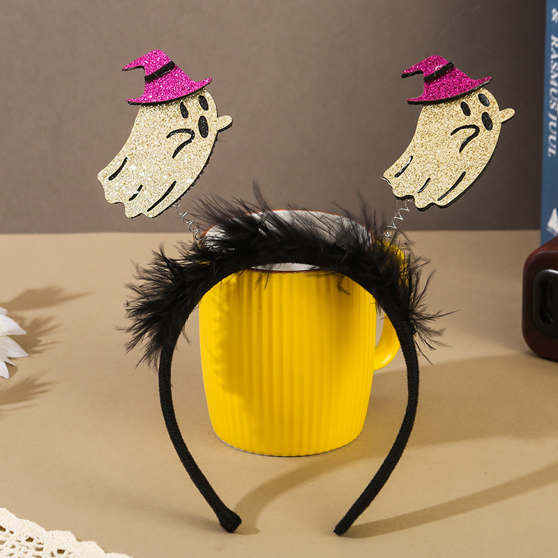 Halloween 2024 nueva decoración de banda de cabello fiesta cosplay cráneo extraña cabeza banda props