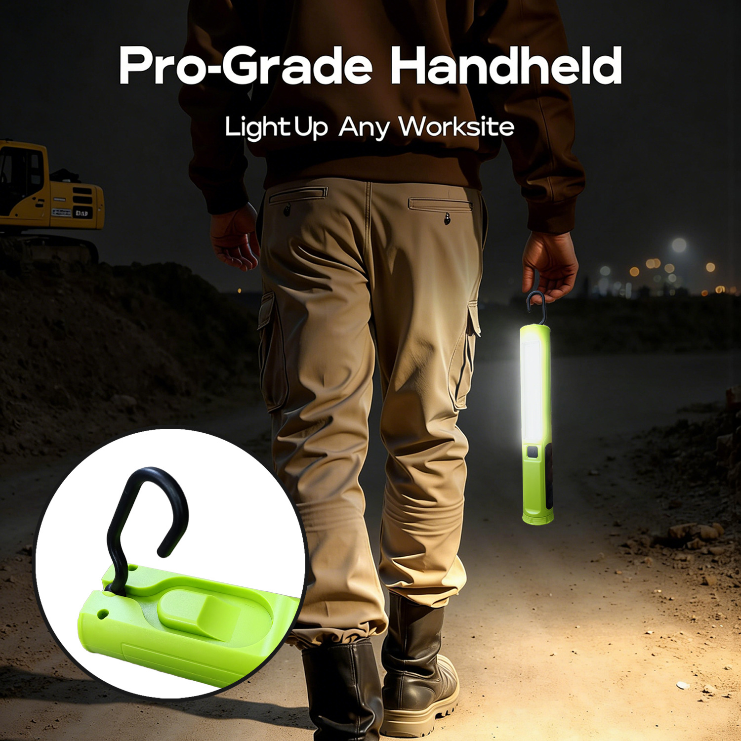 Led Car Repair Work Light, Rechargeable with Magnet, Handheld Anti-Fall Car Repair Light, Emergency Light