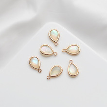 14K�~����ɫ��߅�U�~ؐ10*16mmˮ�ε���diy�Ʒ朽Ӳ��ϵ��