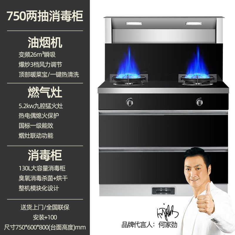 Xianke 統合ストーブ家庭用レンジフード全自動洗浄多機能可変周波数ガス蒸しとベーキングオールインワンストーブ|undefined