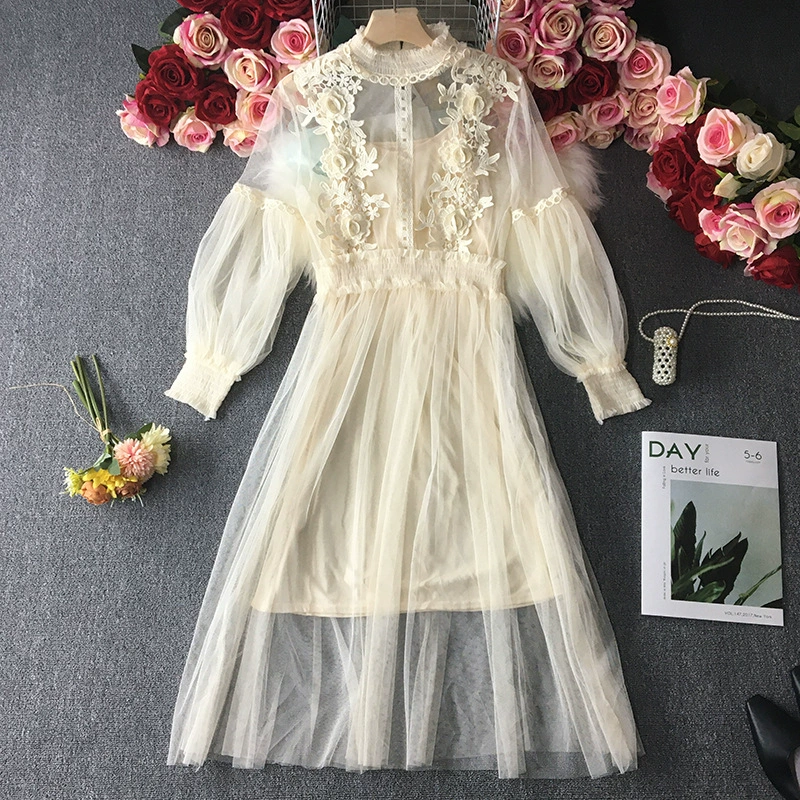 Полое кружевное трехмерное цветочное сетчатое пряжа