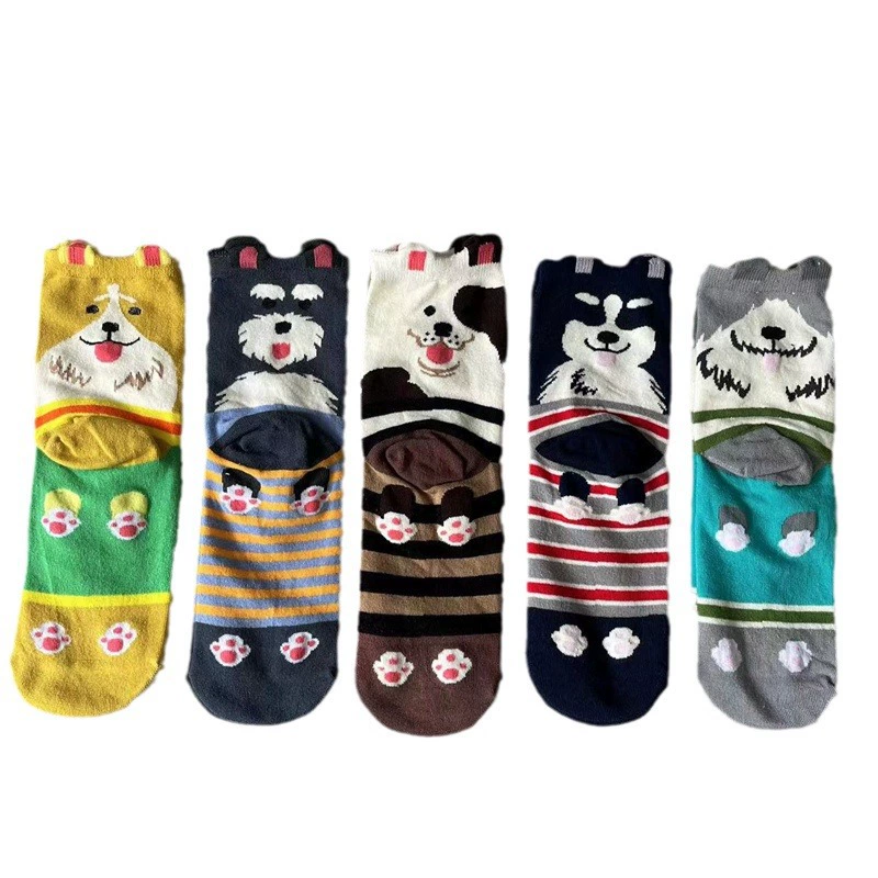 (Cross-border trading), Japanese three dimensional cartoon cute socks, Korean style, mid-length